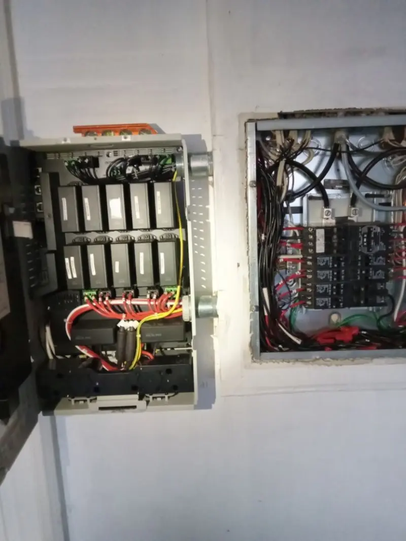Electrical panel upgrade completed for Security Camera Wiring in Robinwood